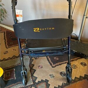 Rhythm Healthcare Universal Series Rollator in Black and Brown